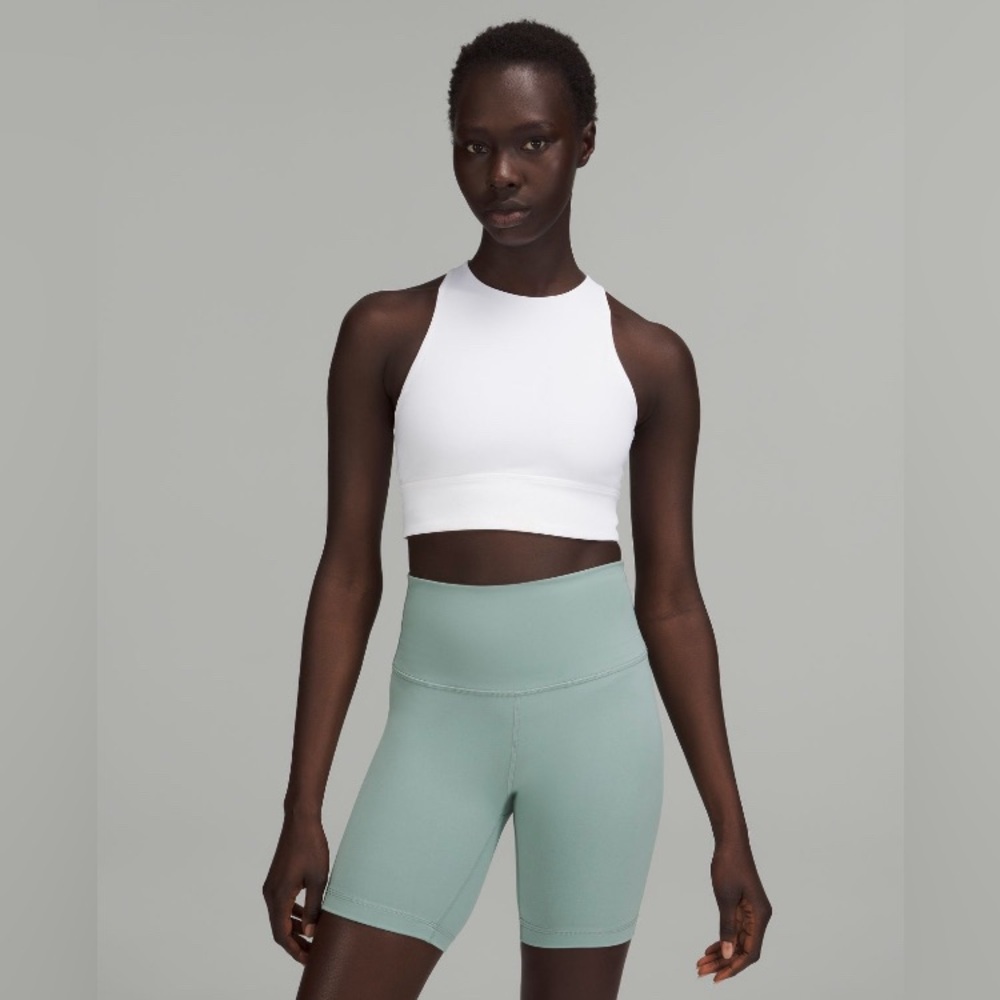Lululemon high neck energy bra white